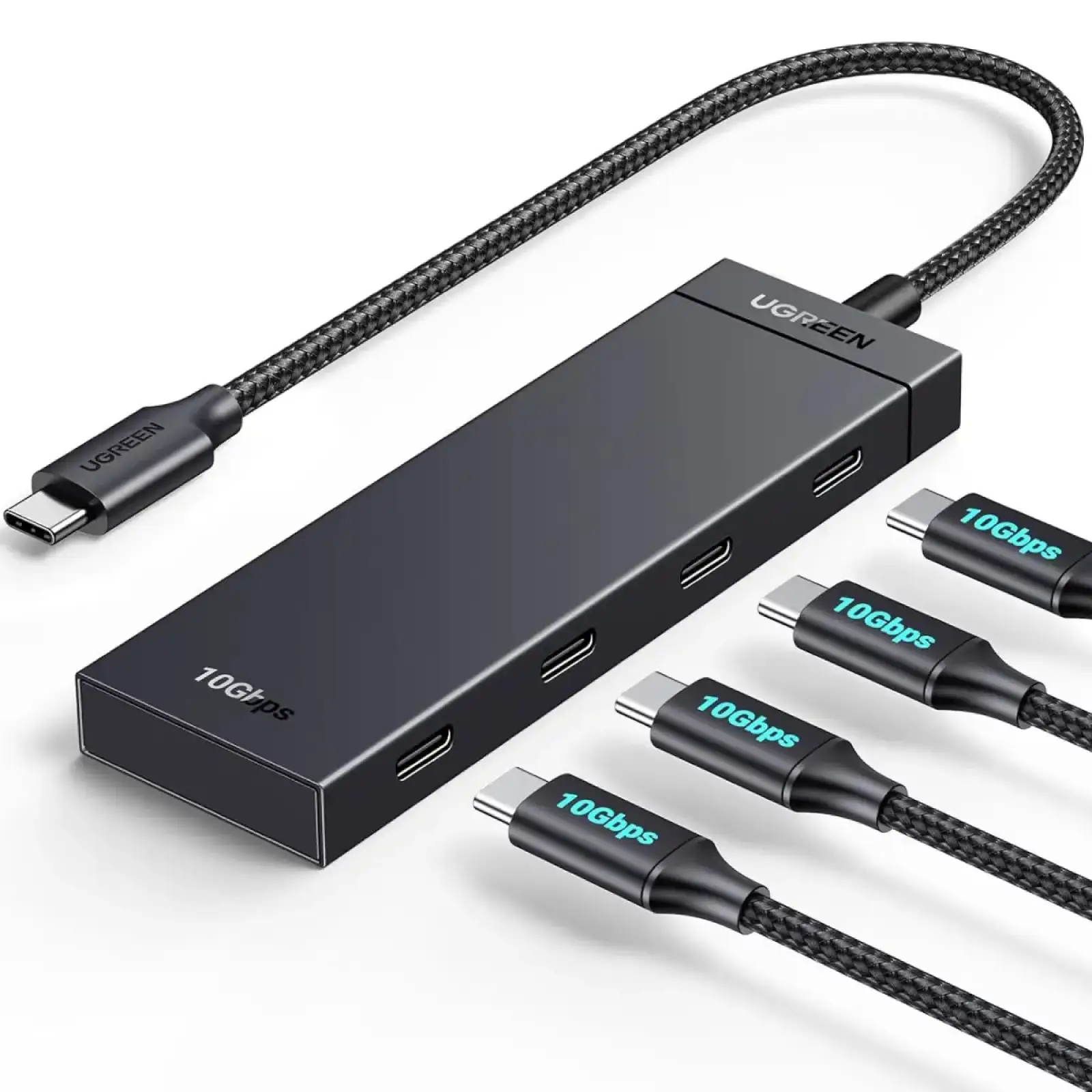 Хаб USB 3.2 Type-C -> 4хUSB-C 3.2 Gen2 10Gbps Black CM806 Ugreen (35584) UA