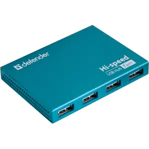 Хаб USB 3.0 -> 7xUSB 2.0 active, aluminium body Defender (83505) UA