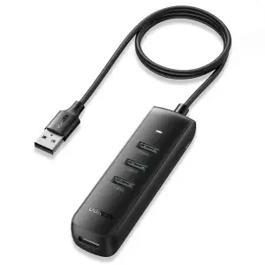 Хаб USB 3.2 Type A -> 4xUSB 3.2 Активний, 1м Чорний CM416 UGREEN (80657) UA