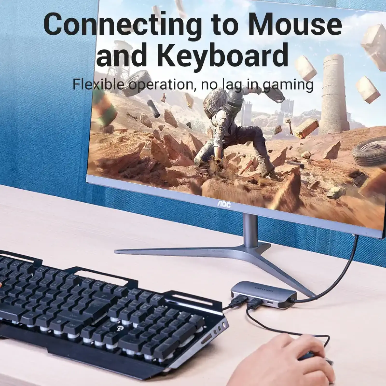 Хаб USB 3.1 Type-C -> 4хUSB 3.0/ Type-C PD 100W 5-in-1 Vention (TNBHB) UA