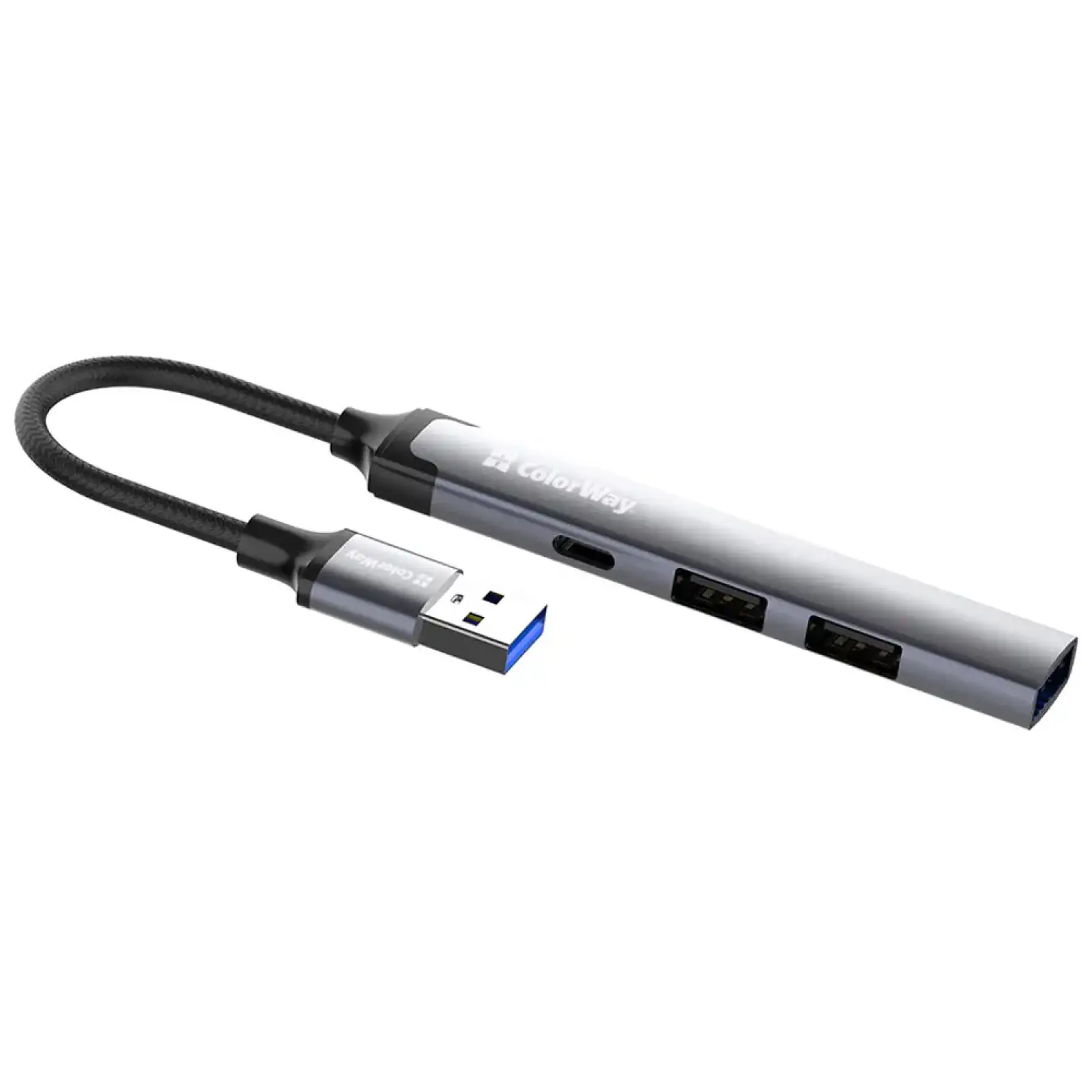 Хаб USB 3.0 -> 2xUSB 2.0+1xUSB 3.0+1xUSB-C Grey ColorWay (CW-HUB05) UA