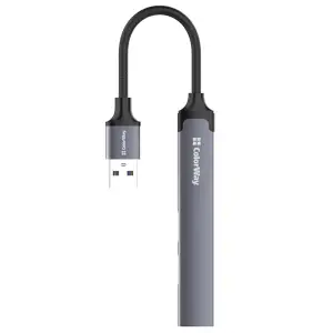 Хаб USB 3.0 -> 2xUSB 2.0+1xUSB 3.0+1xUSB-C Grey ColorWay (CW-HUB05) UA