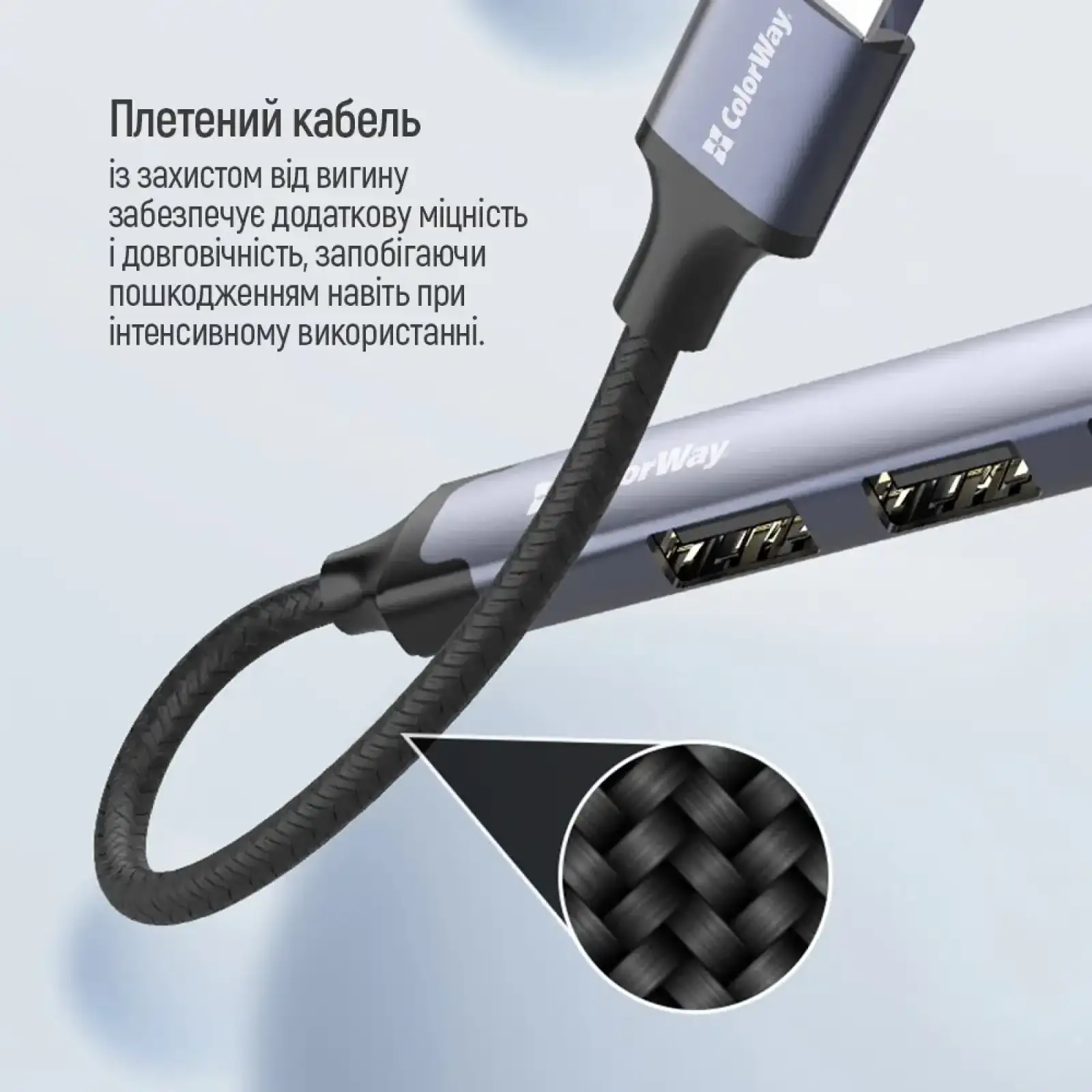 Хаб USB 3.0 -> 2xUSB 2.0+1xUSB 3.0+1xUSB-C Grey ColorWay (CW-HUB05) UA