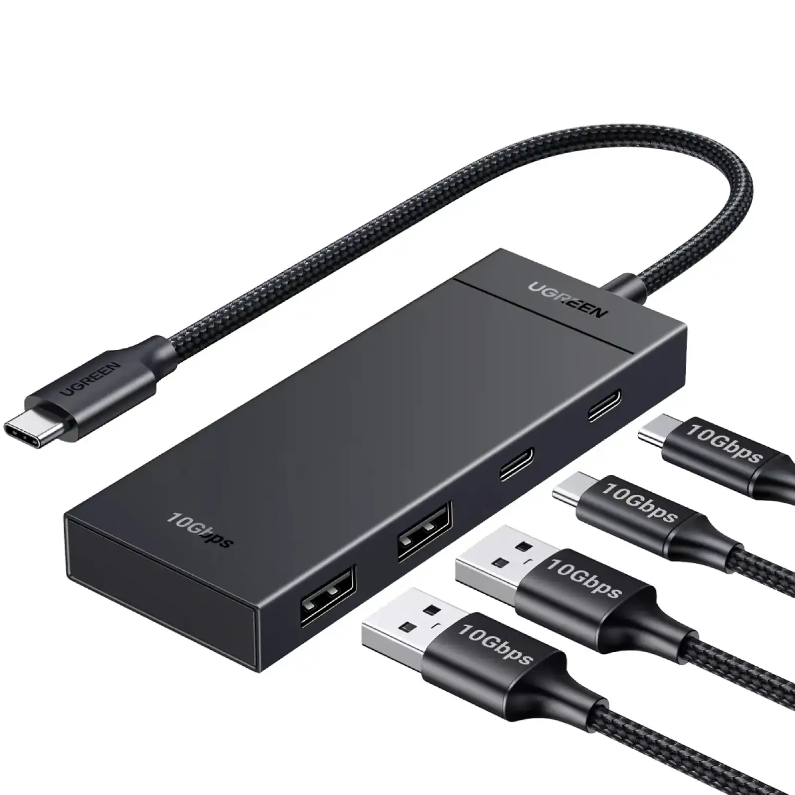 Хаб USB3.1 Type-C --> 2xUSB/2xUSB-C 3.2 Gen2/10Gbps 4-in-1 CM806 Ugreen (35583) UA