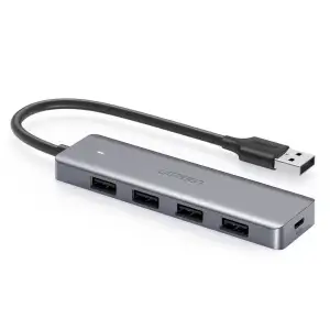 Хаб USB 3.0 -> 4xUSB 3.0 active, з живленням Type-C, 15см CM219 Ugreen (50985) UA