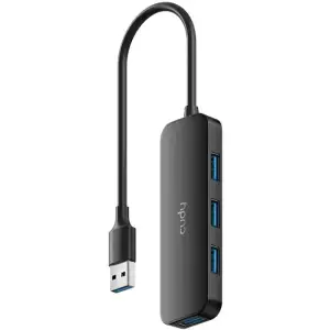 Хаб USB 3.0 Type-A -> 4хUSB 3.0 чорний Cudy (UH40A) UA