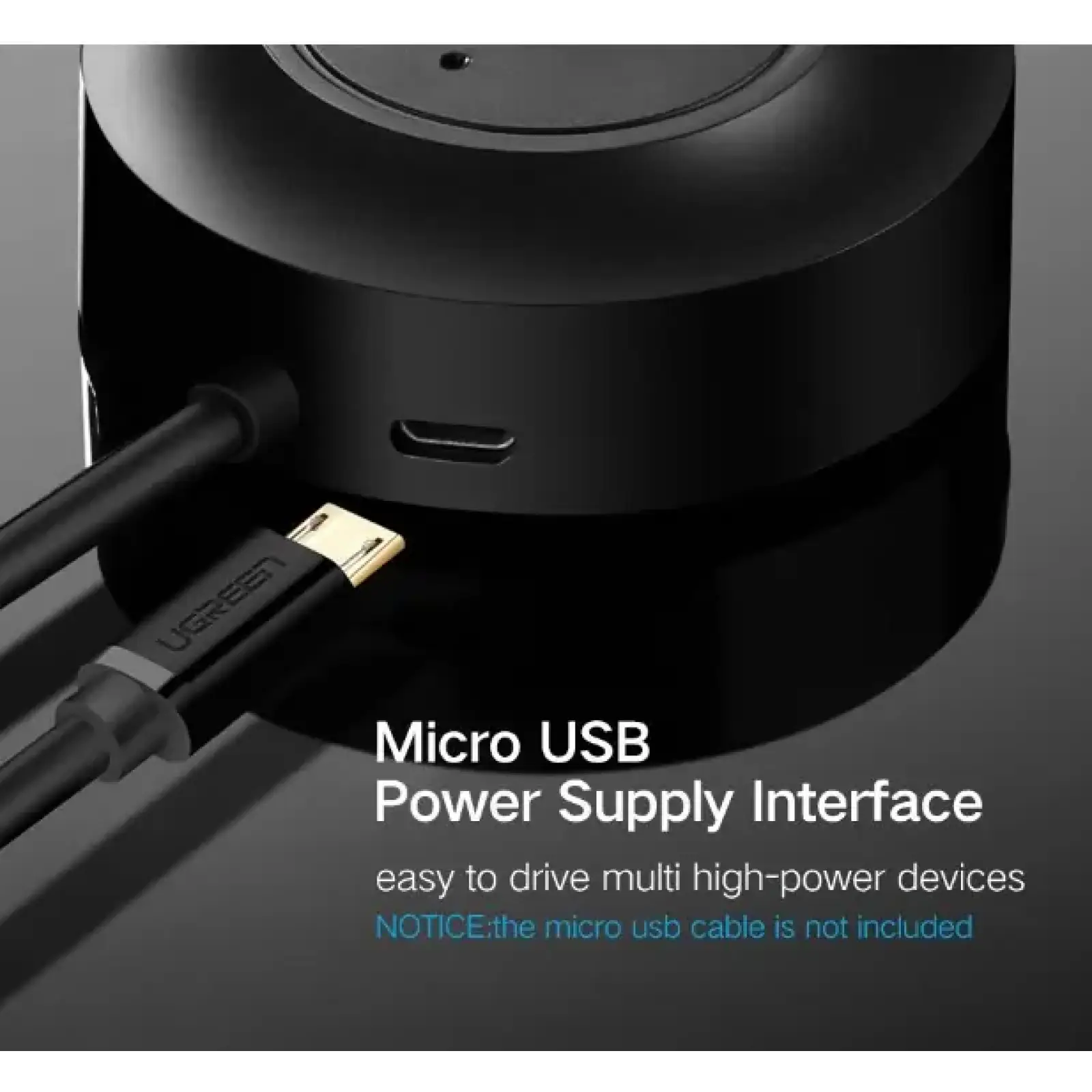 Хаб USB 2.0 -> 4xUSB 2.0 1м passive, Black CR106 Ugreen (20277) UA