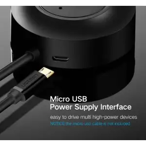 Хаб USB 2.0 -> 4xUSB 2.0 1м passive, Black CR106 Ugreen (20277) UA