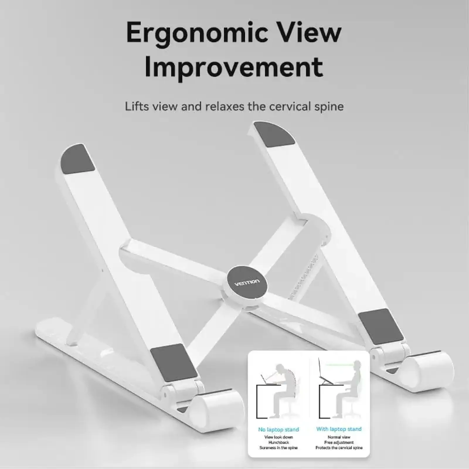 Підставка для ноутбука Laptop X-type Stand White ABS 83-170мм Vention (KDNW0) UA
