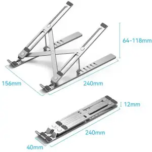 Підставка для ноутбука Laptop X-type Stand Silver Aluminum Alloy Vention (KDMI0) UA