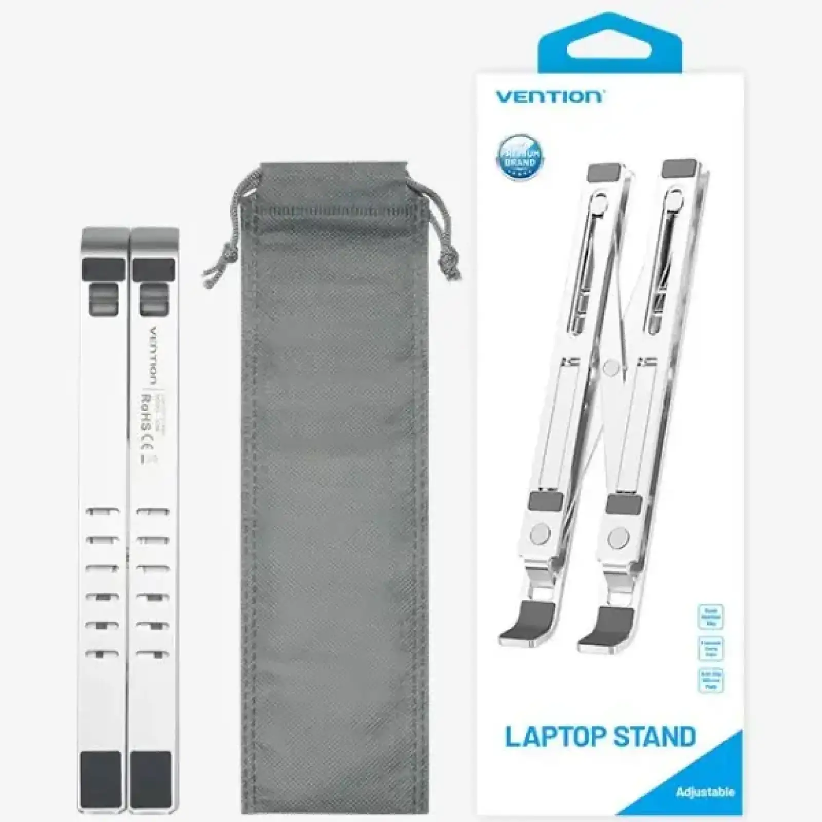 Підставка для ноутбука Laptop X-type Stand Silver Aluminum Alloy Vention (KDMI0) UA