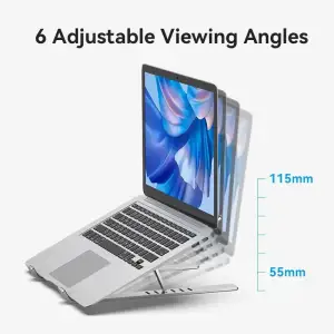 Підставка для ноутбука Laptop X-type Stand Silver Aluminum Alloy Vention (KDMI0) UA
