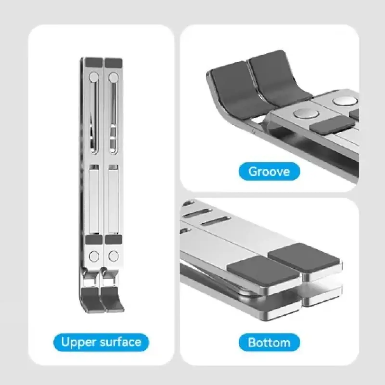 Підставка для ноутбука Laptop X-type Stand Silver Aluminum Alloy Vention (KDMI0) UA