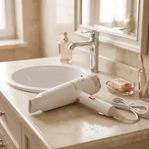 Фен Adler AD 2278 white 1400Вт/ 2 швидкості/ хол.обдув/ темп.режимів-2/іонізація/ насадки - 1 шт. (AD2278W) UA