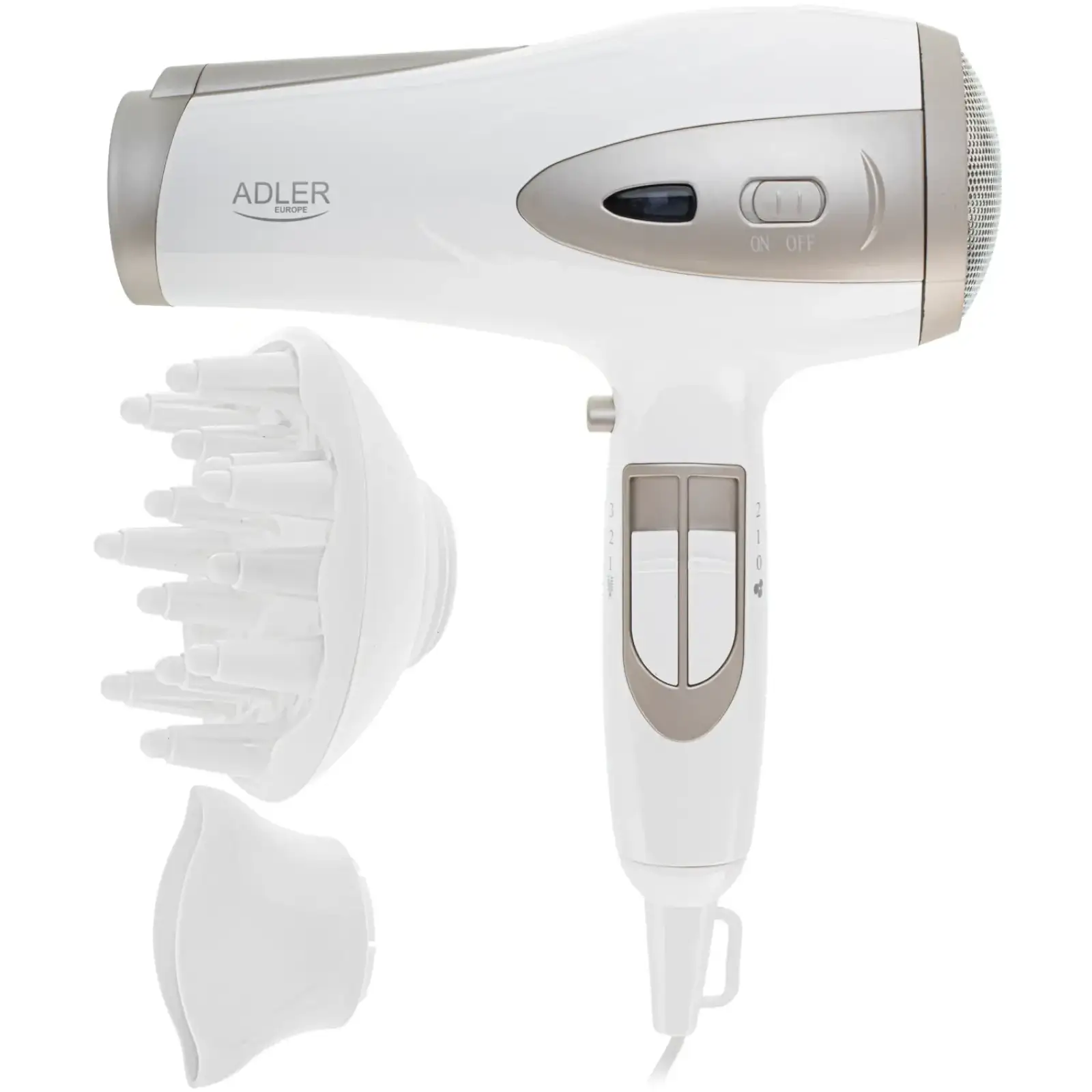 Фен Adler AD 2248 white champagne (AD2248W) UA