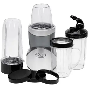 Фітнес-блендер Adler AD 4084 500Вт/ Pulse/ 4 скляні пляшки 700мл, 2x500мл, 300мл (AD4084) UA