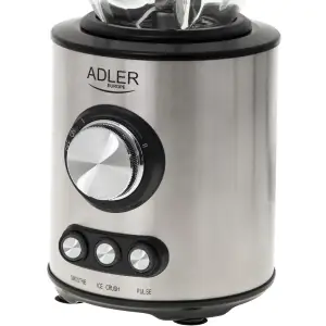 Блендер Adler AD 4078 стаціонарний 1700Вт/ 2 швидк./ Ice Crush/ чаша для змішування 1500мл/ срібляст (AD4078) UA