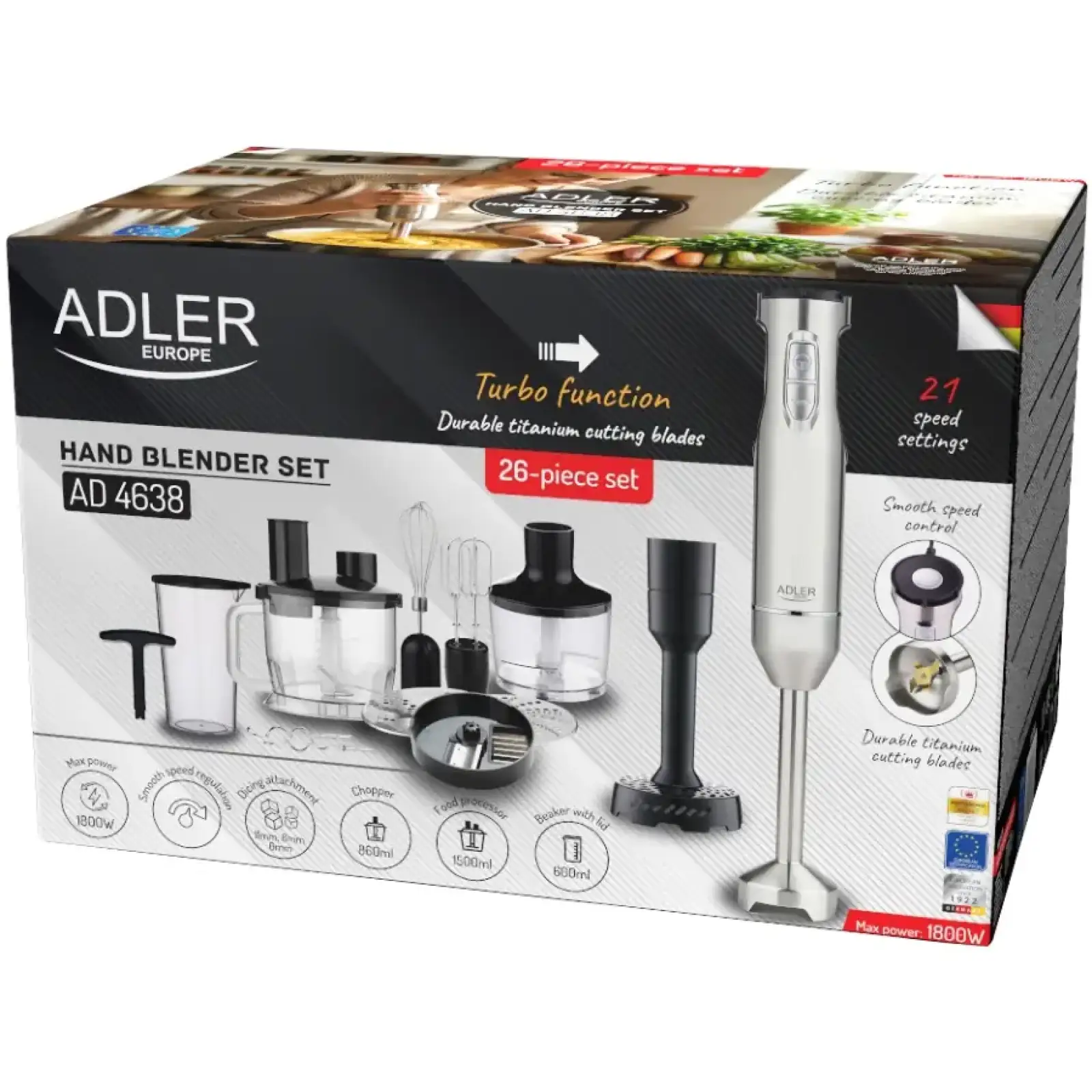 Блендер Adler AD 4638 grey (AD4638) UA
