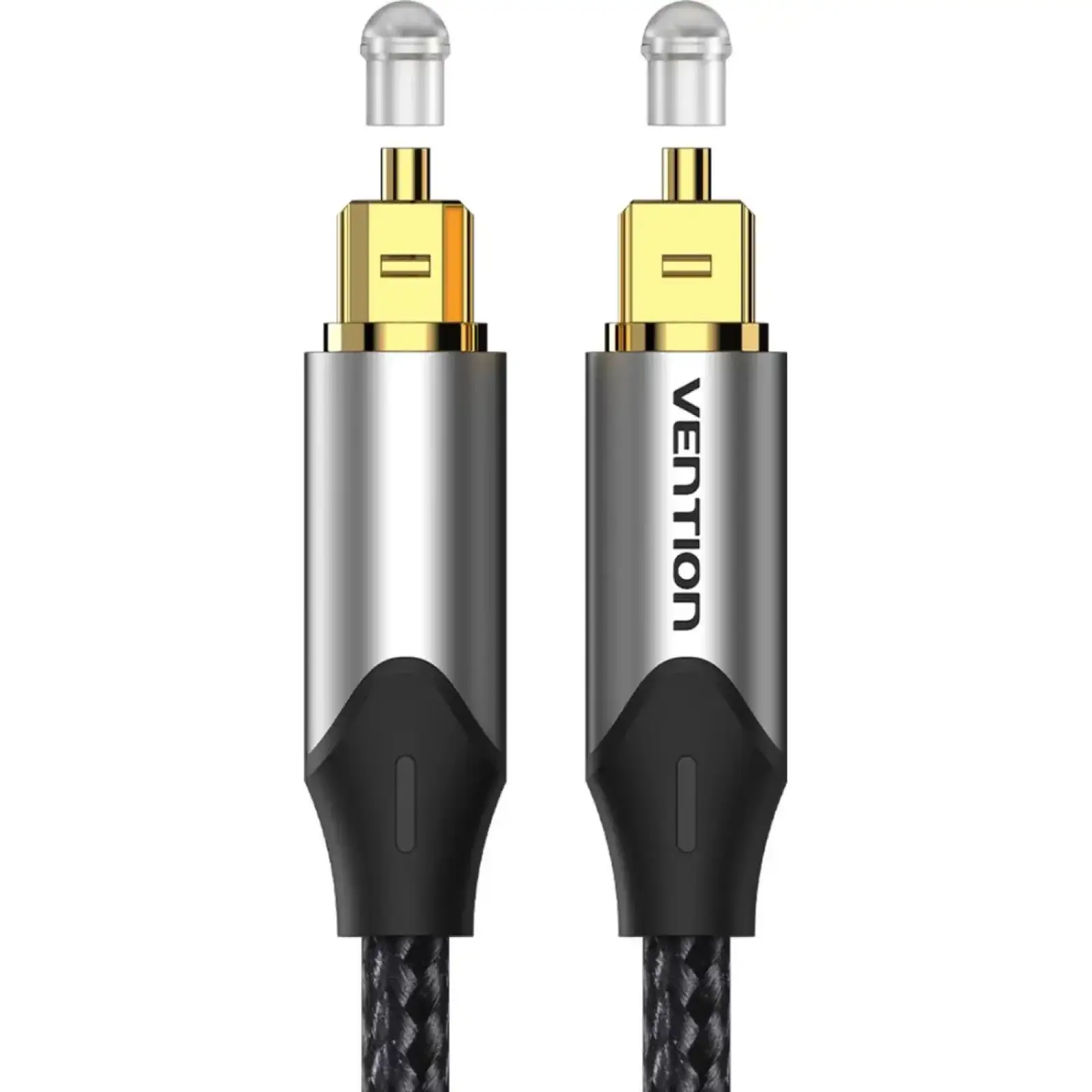 Кабель Audio оптичний Toslink M/M - S/PDIF, 3м, Dolby Digital 5.1, обплетення, сірий Vention (BAVHI) UA