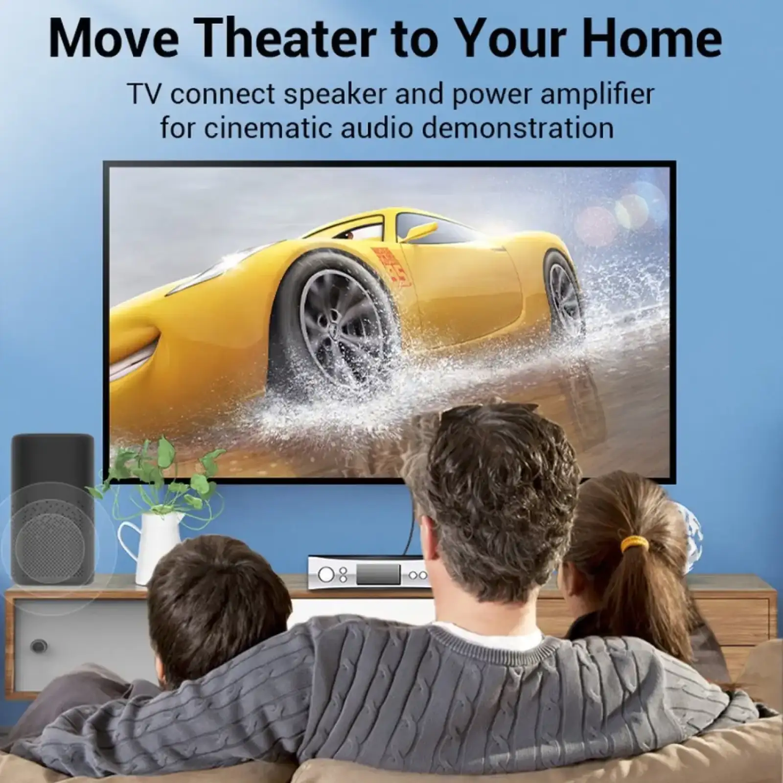 Кабель Audio оптичний Toslink M/M - S/PDIF, 3м, Dolby Digital 5.1, обплетення, сірий Vention (BAVHI) UA