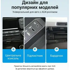 Кабель AUX Audio TRS M/M, 0.5м, сірий, обплетення, Vention (BAQHD) UA
