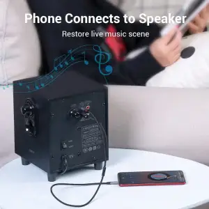 Кабель AUX Audio TRS - RCAx2 M/M 3.0м, Gold-Plated, Aluminum alloy, чорний, Vention (BCNBI) UA
