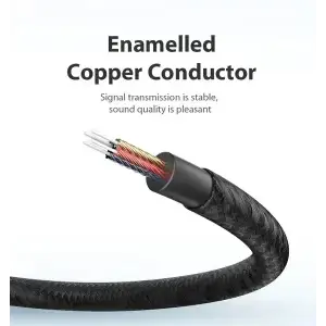 Кабель AUX Audio TRS M/F 1.0м Gold-Plated, нейлонове обплетення, чорний, Vention (BHBBF) UA