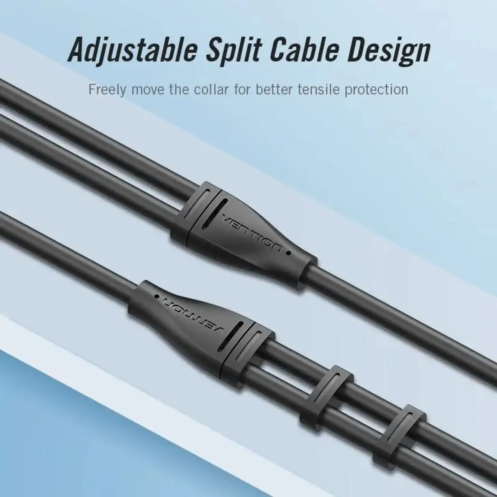 Перехідник аудіо Jack 3.5mm TRRS M -> 2X 3.5mm F (мікрофон + навушники) чорний Vention (BBVBY) UA
