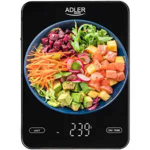 Ваги кухонні Adler AD 3177 black (AD3177B) UA