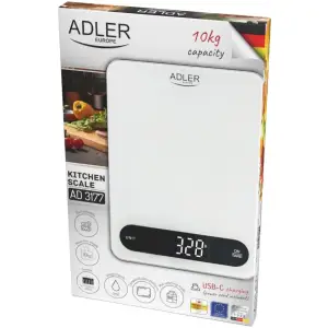 Ваги кухонні Adler AD 3177 white black (AD3177WB) UA