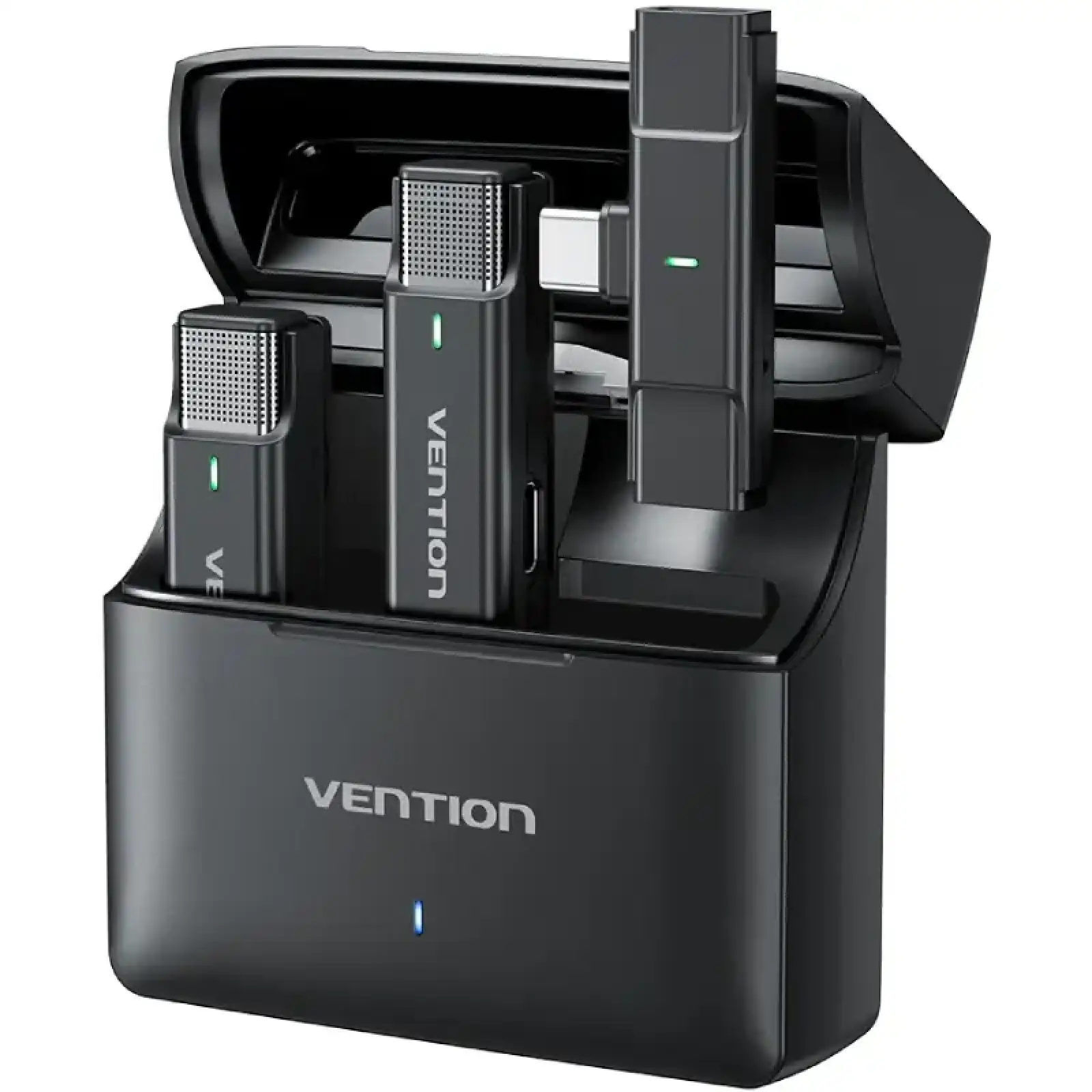 Микрофонная радиосистема Vention USB-C 2-Pack Wireless Lavalier with Charging Case (NCAB0) UA