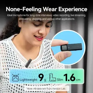 Микрофонная радиосистема Vention USB-C 2-Pack Wireless Lavalier with Charging Case (NCAB0) UA