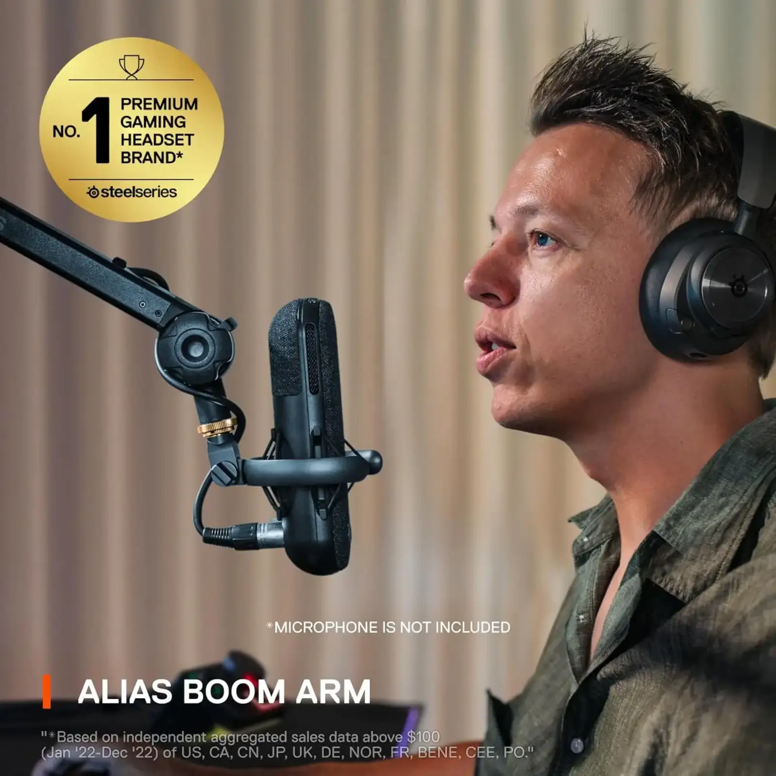 Штатив для стрім мікрофонів SteelSeries Alias/Alias Pro Boom Arm (60474) UA