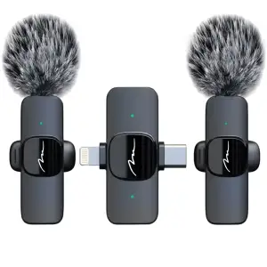 Бездротовий петличний мікрофон Media-Tech USB-C/Lightning 2-Pack Micro-Mic Duo MT416 Black UA