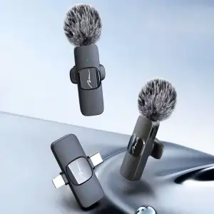 Бездротовий петличний мікрофон Media-Tech USB-C/Lightning 2-Pack Micro-Mic Duo MT416 Black UA