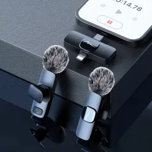 Бездротовий петличний мікрофон Media-Tech USB-C/Lightning 2-Pack Micro-Mic Duo MT416 Black UA