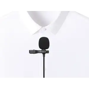 Мікрофон петличний Sandberg Streamer USB Clip USB-A/USB-C, провідний, кабель 3м, чорний (126-40) UA
