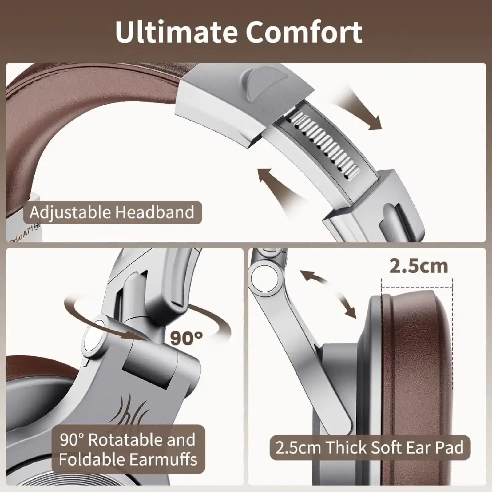 Гарнитура OneOdio A71 Silver Brown (A71 Silver Brown) UA