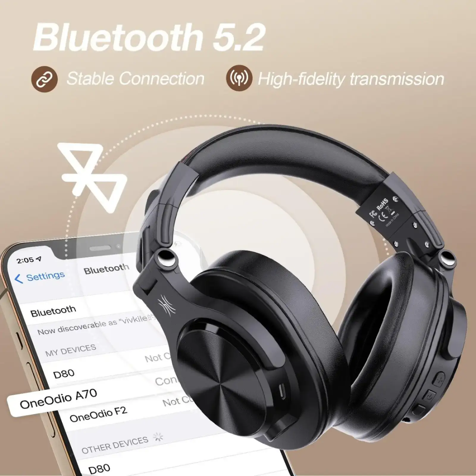 Гарнитура OneOdio Fusion A70 Black (A70 Black) UA
