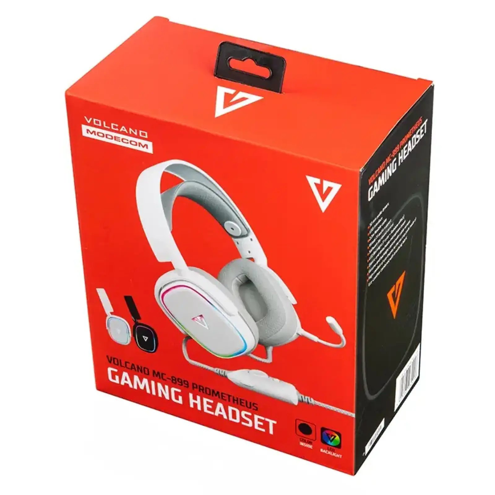 Ігрова гарнітура Modecom Volcano RGB Prometheus 7.1 White USB (S-MC-899-PROMETHEUS-200) UA