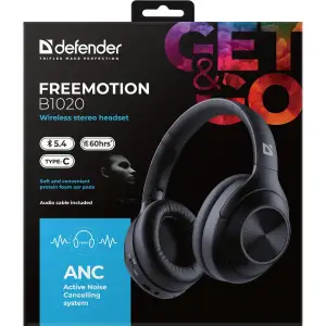 Гарнітура Defender FreeMotion B1020 ANC Bluetooth Black (62020) UA