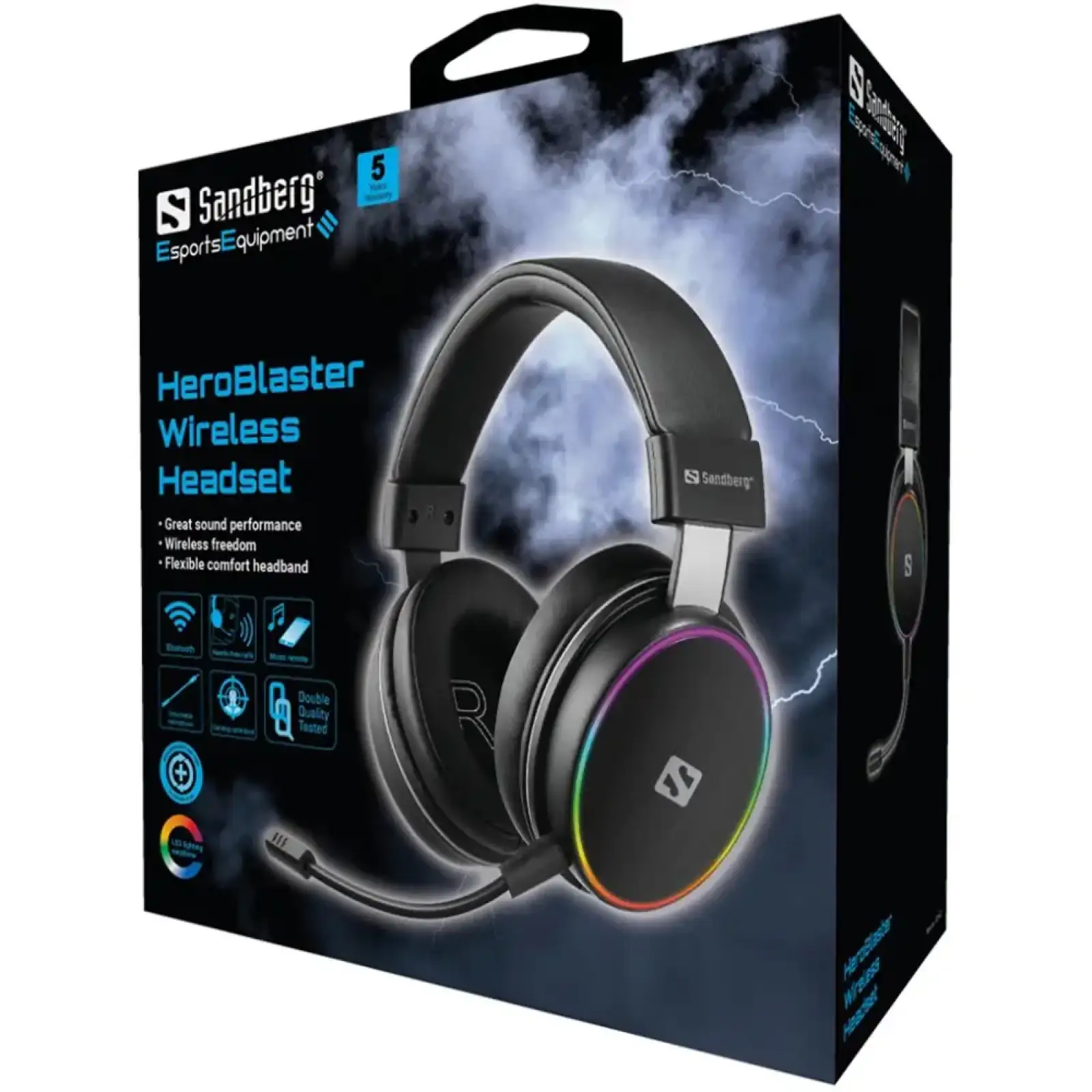 Ігрова гарнітура Sandberg HeroBlaster Bluetooth Led Headset Black (126-42) UA