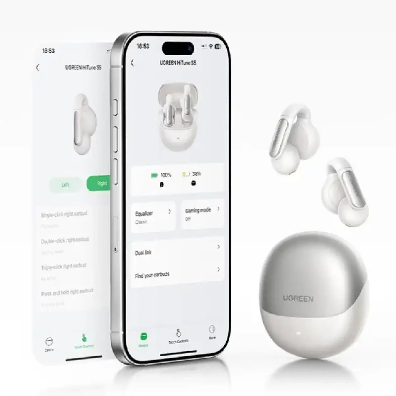 Навушники TWS UGREEN HiTune S5 Open Wearable (WS210) Білі (45761) UA