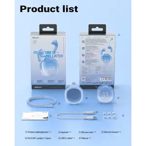 Навушники TWS Acefast T9 glacier blue (6974316282525) UA