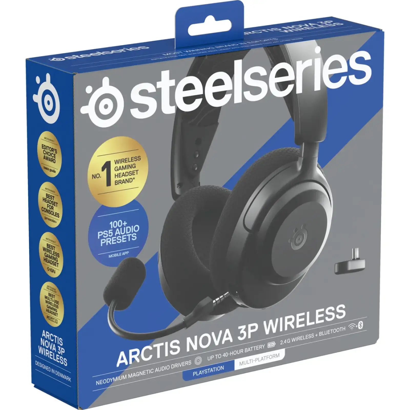 Ігрова гарнітура SteelSeries Arctis Nova 3P Wireless MultiPlatform Black (61686) UA