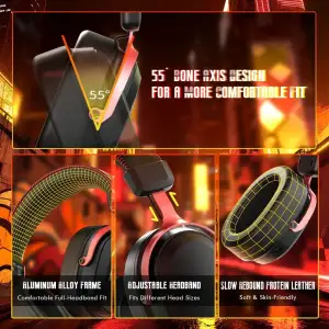 Игровая гарнитура Attack Shark L30PRO Black and Red (L30PROBR_AS) UA