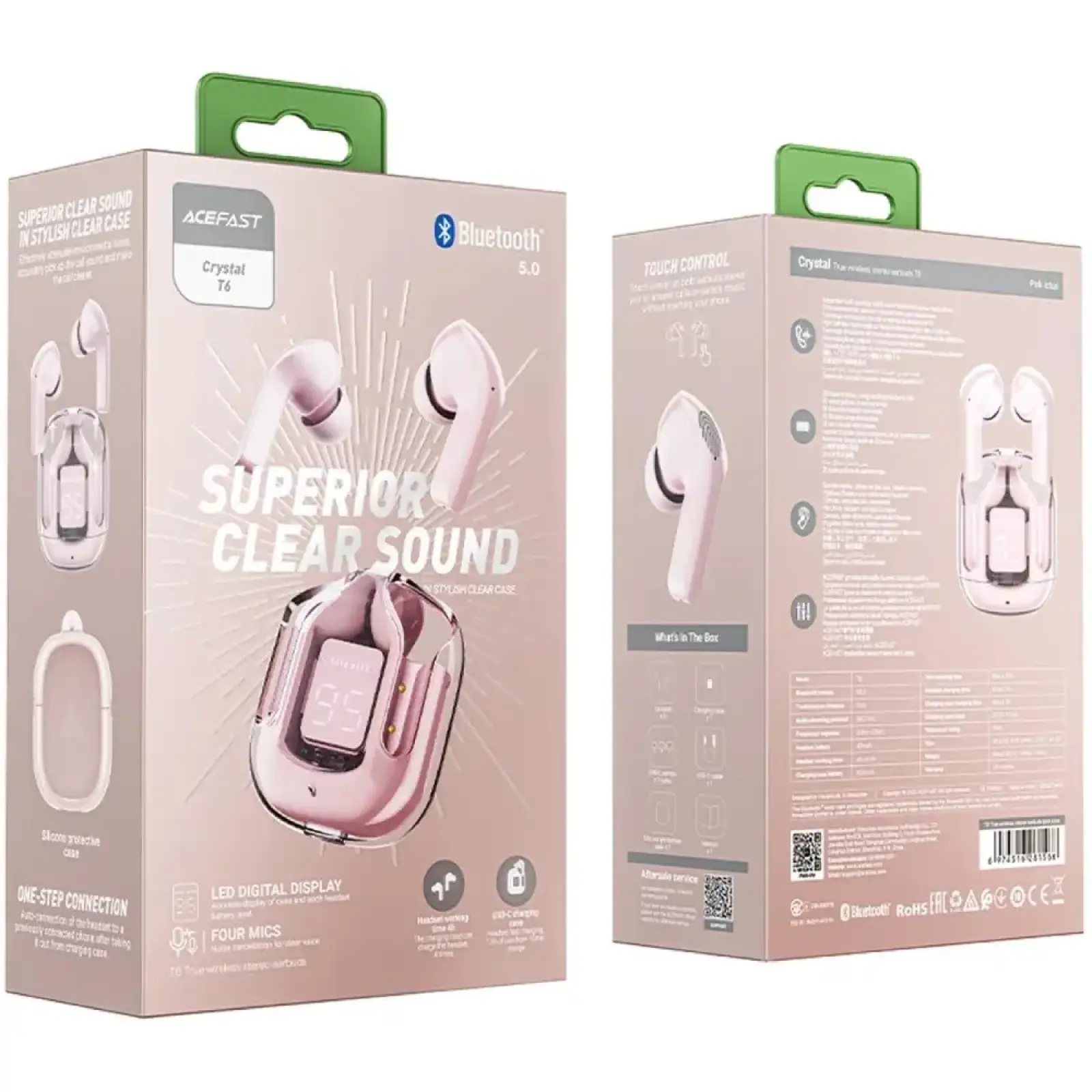 Навушники TWS Acefast T6 pink lotus (6974316281566) UA