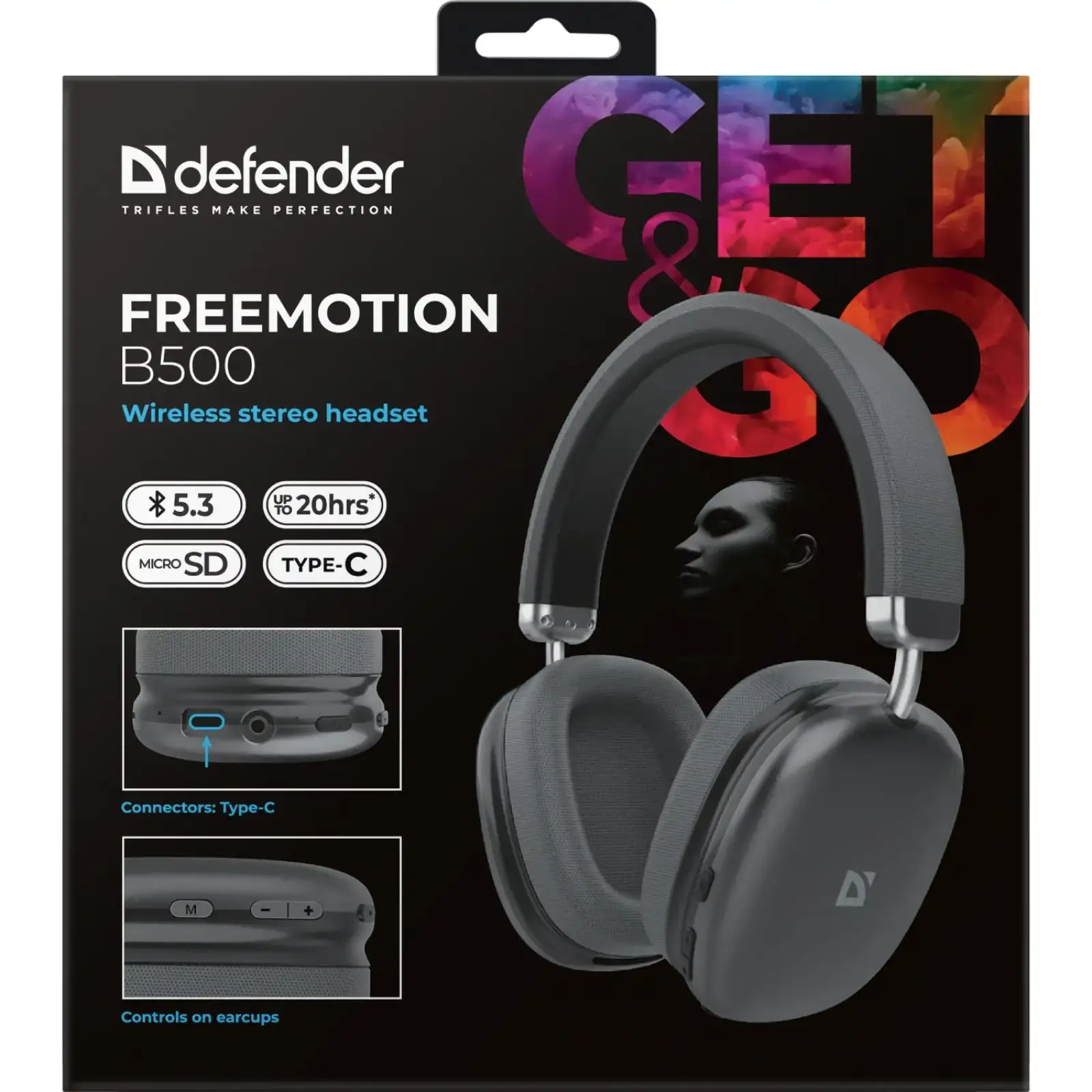 Гарнітура Defender FreeMotion B500 Grey (63500) UA