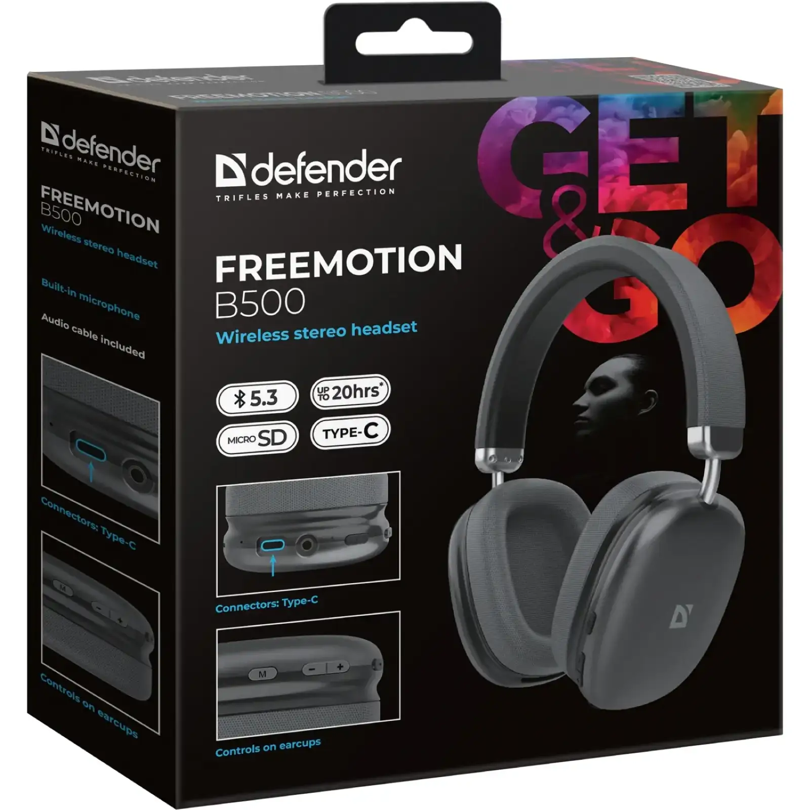 Гарнітура Defender FreeMotion B500 Grey (63500) UA