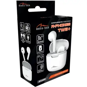 Навушники TWS Media-Tech R-PHONES, BT 5.3, White (MT3608W) UA